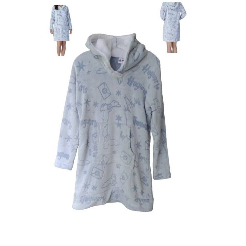 Harry Potter Wizarding World Lounger Plush Pajama Dress with  Hood Size S